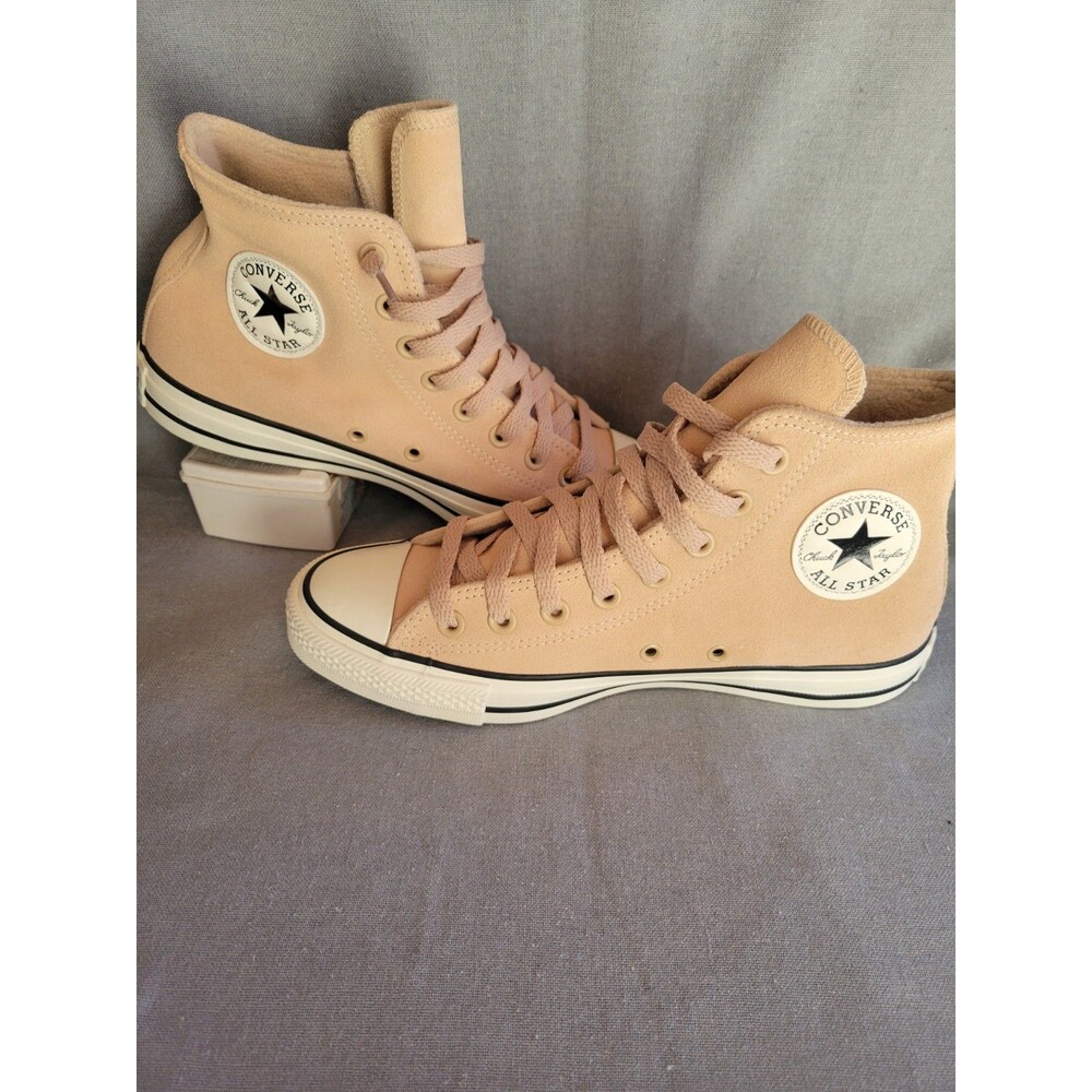 Converse Chuck Taylor All Star High Top Beige Suede Sneakers M7 W9
